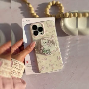 گربه-پشمالو-پاپ-سوکت-دار-مگنتی-Furry-Cat-Pop-Socket-1