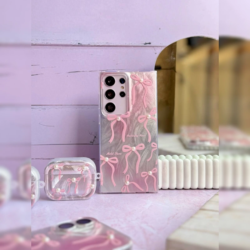 روبان براق صورتی Glossy Pink Ribbon 3