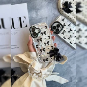 پاپیون مشکی با آویز Cute Bow Tie Charm 1