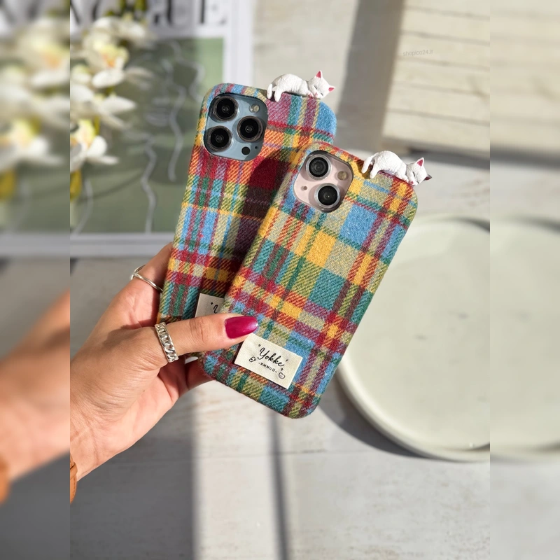 پتو چهارخونه و گربه خوابالو Cozy Plaid Kitty 2