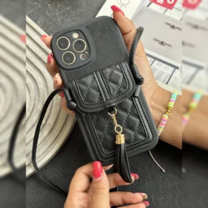 چرمی جاکارتی بند بلند Leather Cardholder Long Strap 1