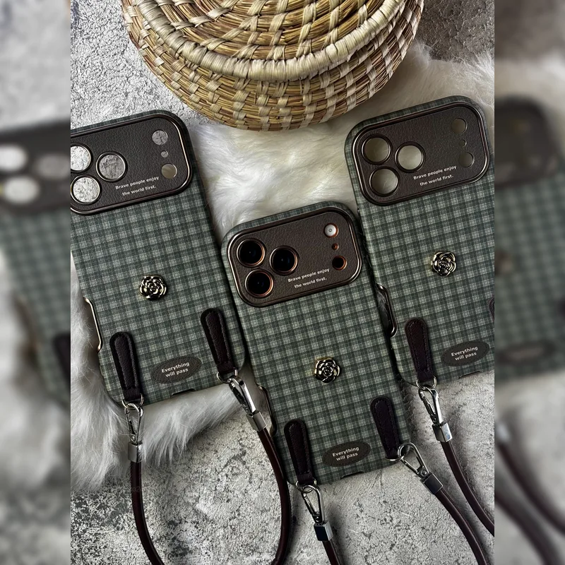 چهارخونه آرام همراه با بند ست Calm Plaid with Strap Set 8