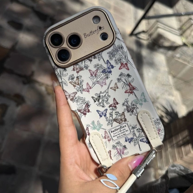 باغ پروانه رنگی همراه بند Colorful Butterfly Garden Strap 2