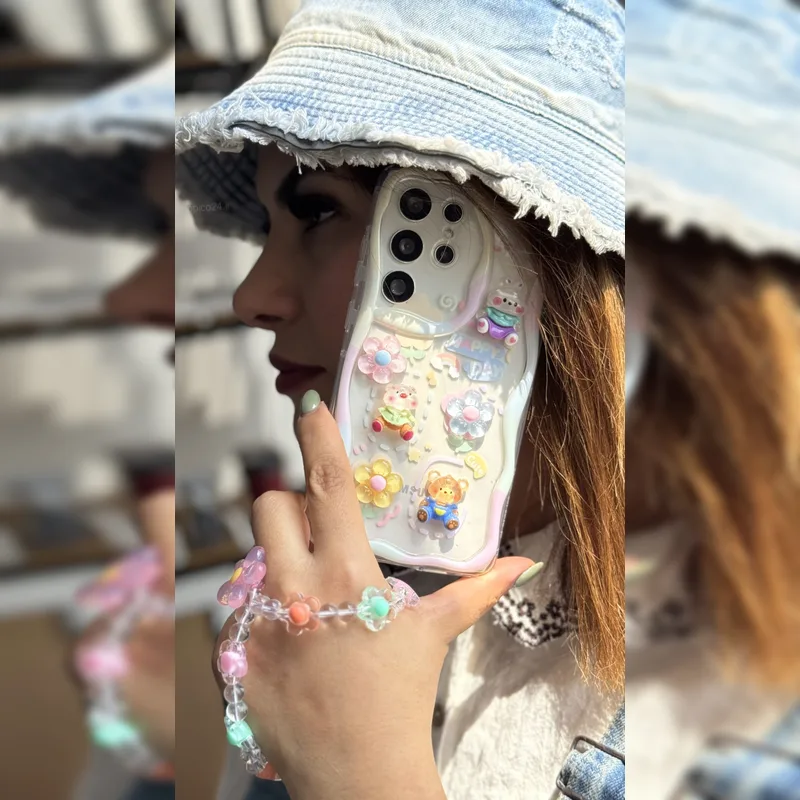 خرگوش و خرس پاستلی همراه بند Pastel Bunny Bear Strap 2
