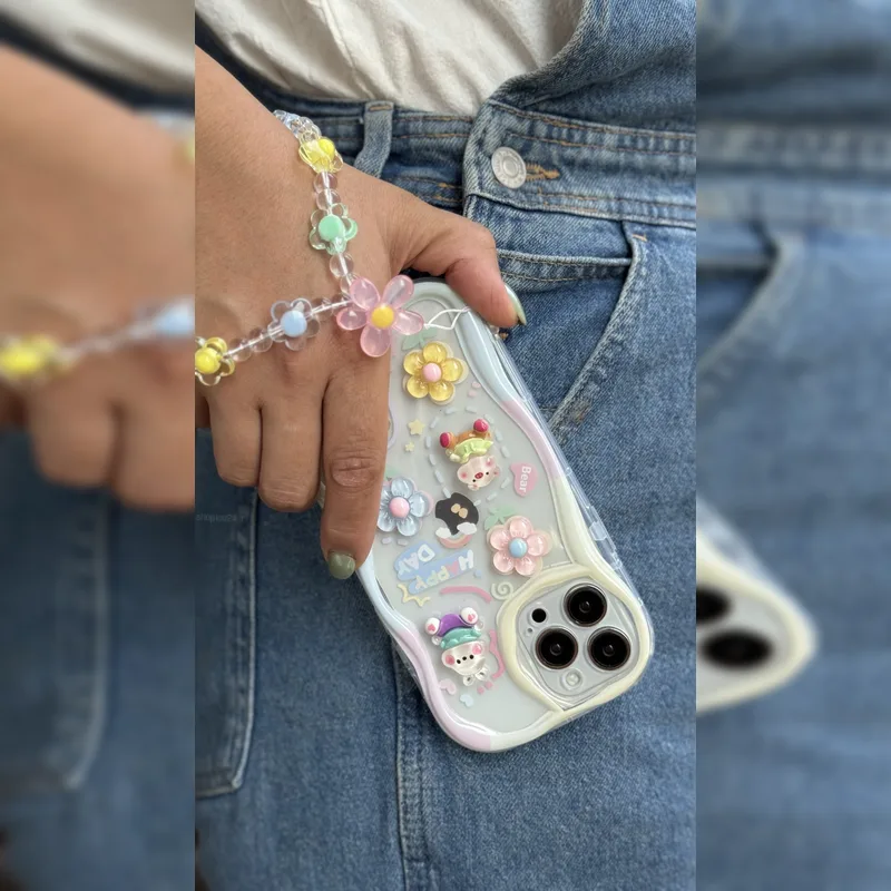 خرگوش و خرس پاستلی همراه بند Pastel Bunny Bear Strap 3