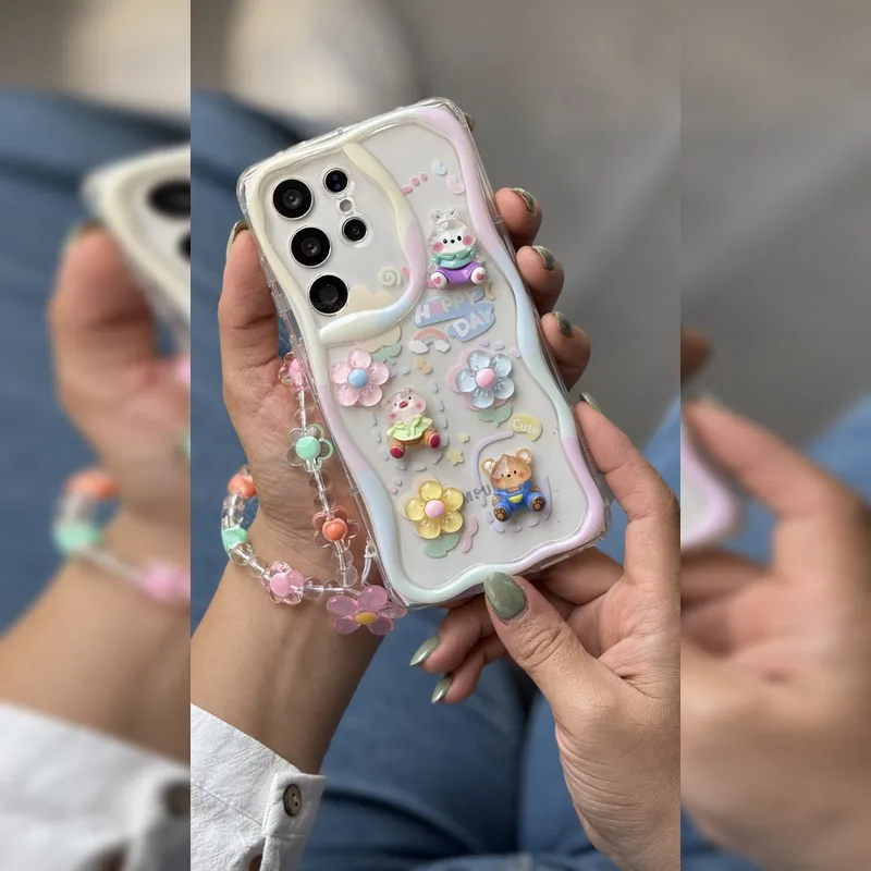 خرگوش و خرس پاستلی همراه بند Pastel Bunny Bear Strap 4
