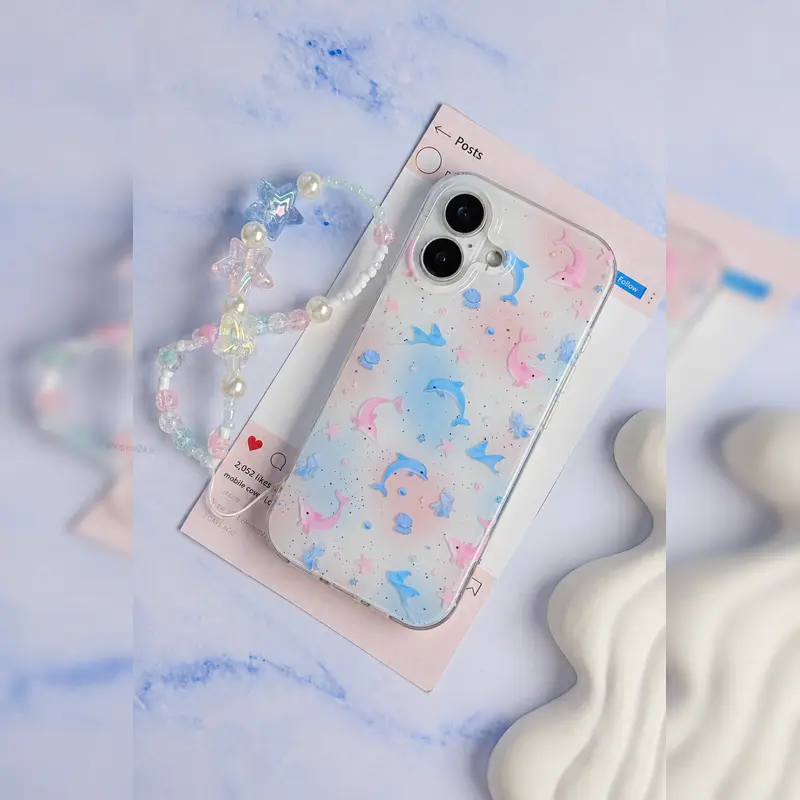 دلفین و ستاره های پاستلی همراه آویز Pastel Dolphin Star Charm 2