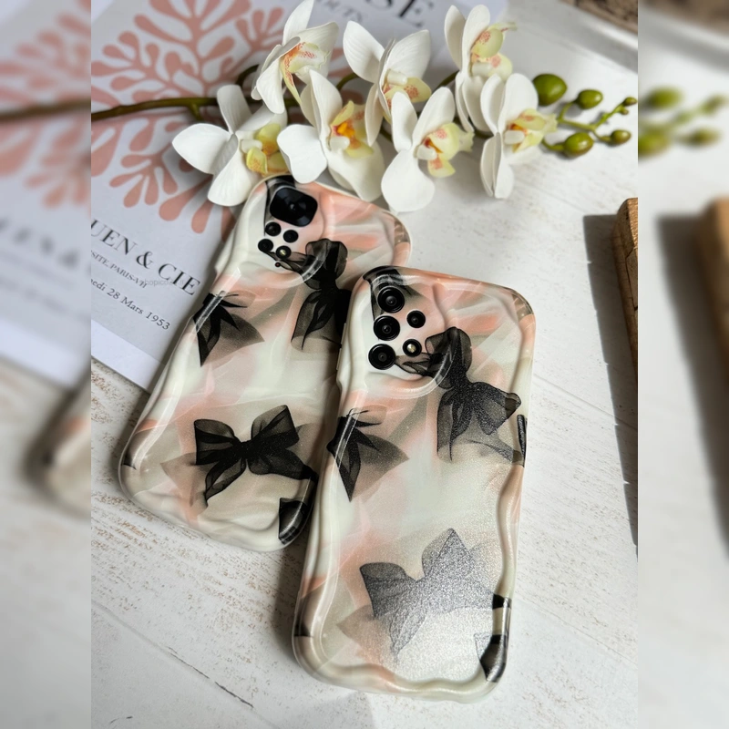 پاپیون مشکی ساتن Black Satin Bow 3
