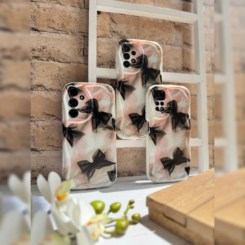 پاپیون مشکی ساتن Black Satin Bow 6