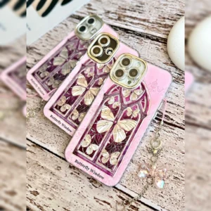 پروانه شیشه رنگی با آویز Stained Glass Butterfly Strap 1