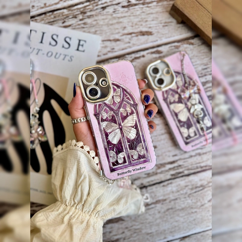 پروانه شیشه رنگی با آویز Stained Glass Butterfly Strap 2