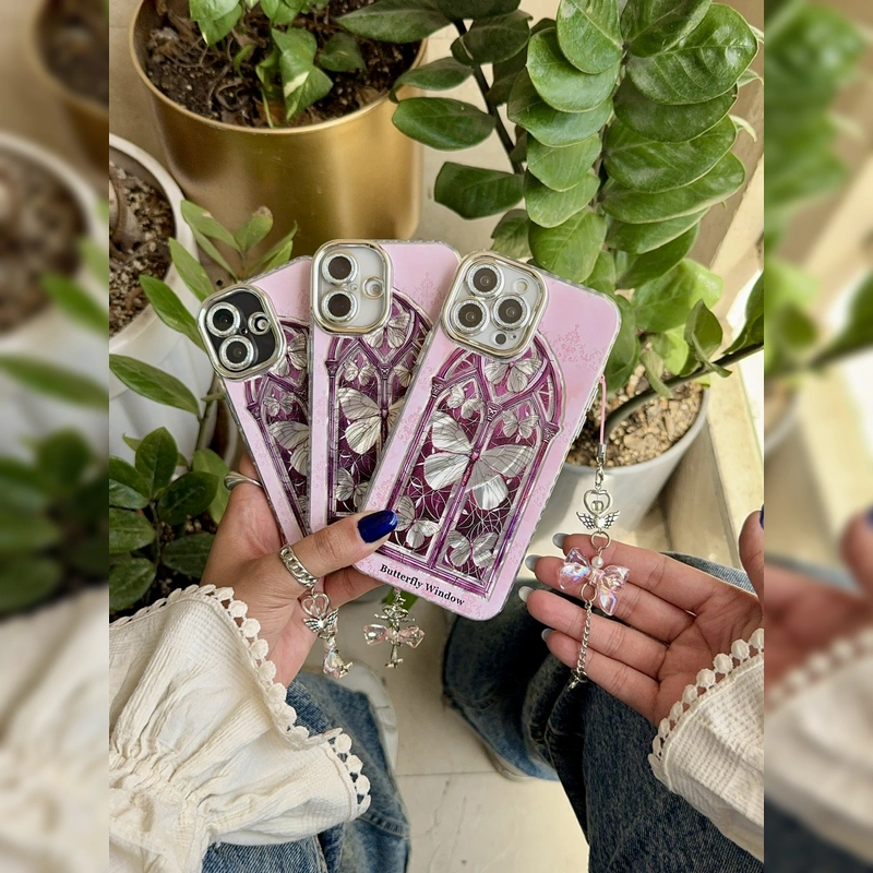 پروانه شیشه رنگی با آویز Stained Glass Butterfly Strap 5