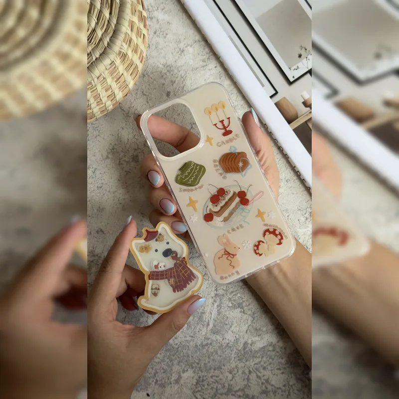 کندل کریسمس پاپی همراه پاپ سوکت Christmas Candle Puppy PopSocket 2