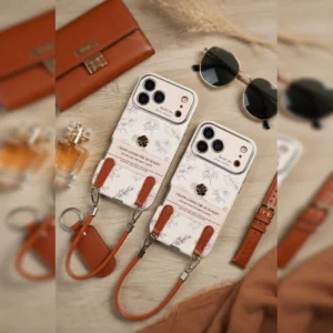 گل طلایی بند چرمی محافظ لنز Golden Bloom Strap LensGuard 1