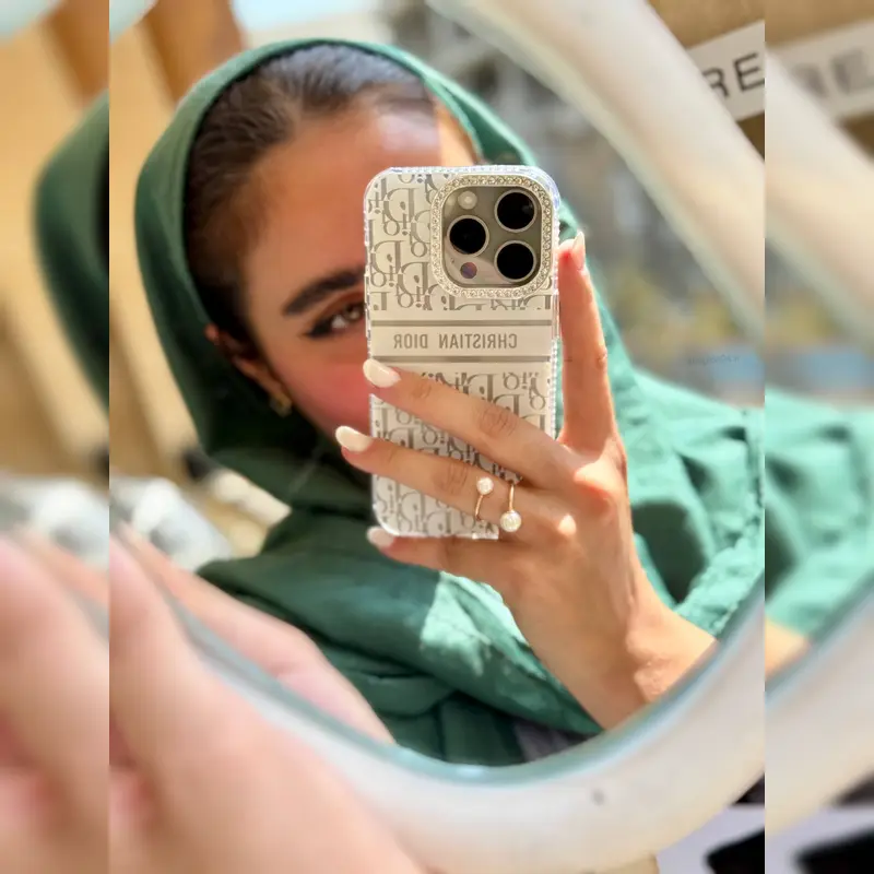 دیور تایپوگرافی نگین دور لنز Dior Typography Rhinestone Lens Frame 3
