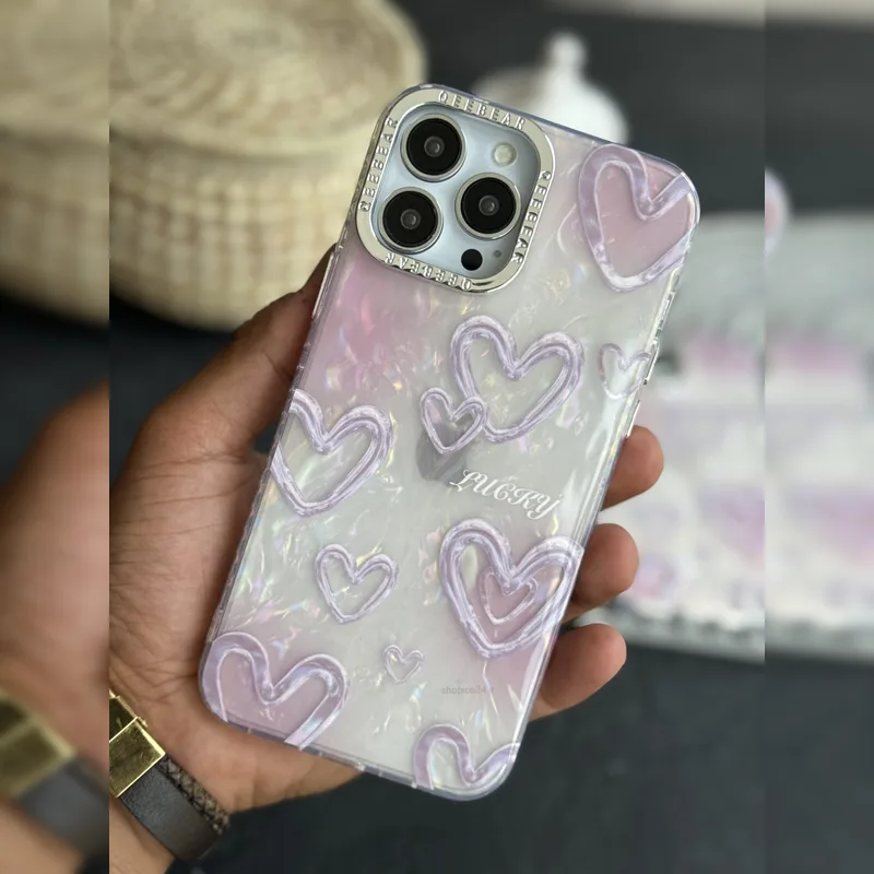 قلب های صدفی درخشان Iridescent Shell Hearts 5