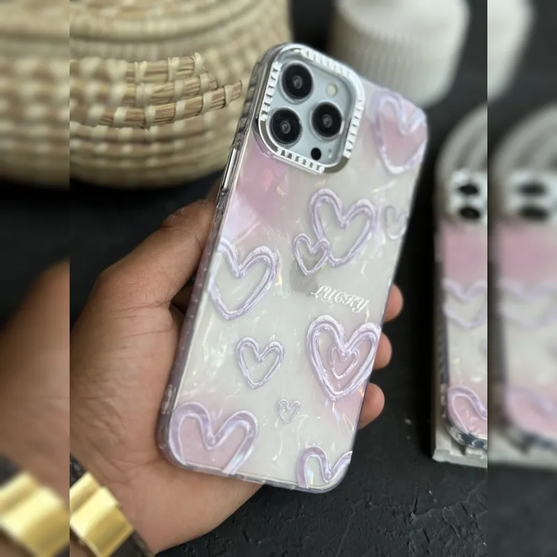 قلب های صدفی درخشان Iridescent Shell Hearts 6