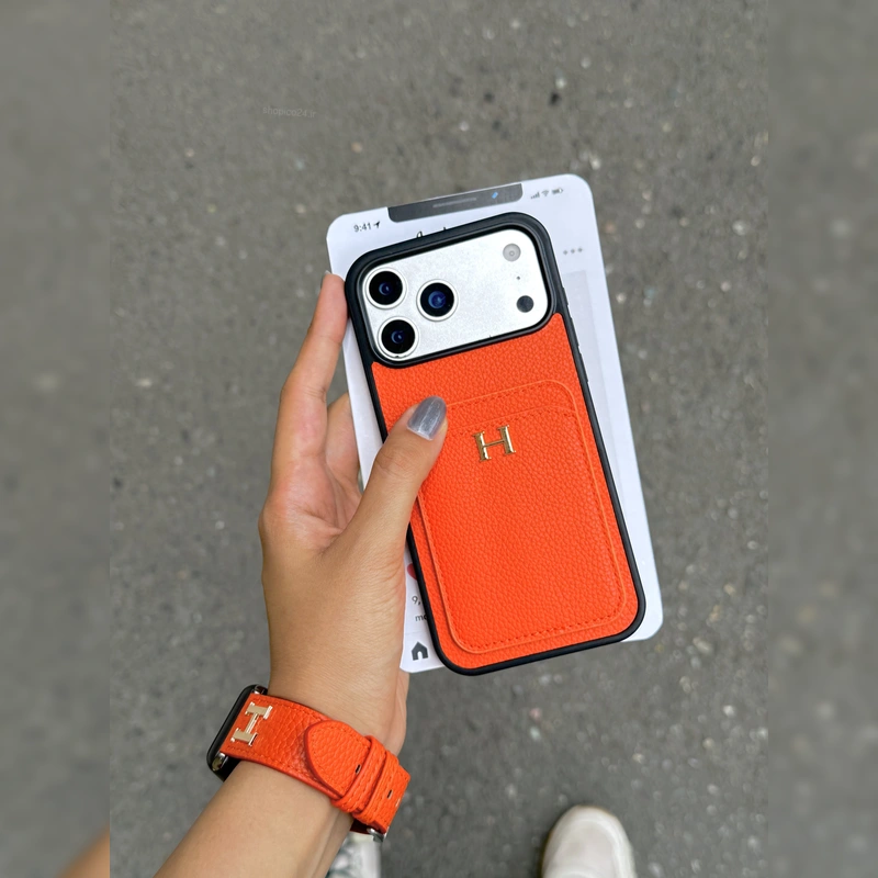 هرمس جاکارتی چرمی Hermes Leather Card Slot 2