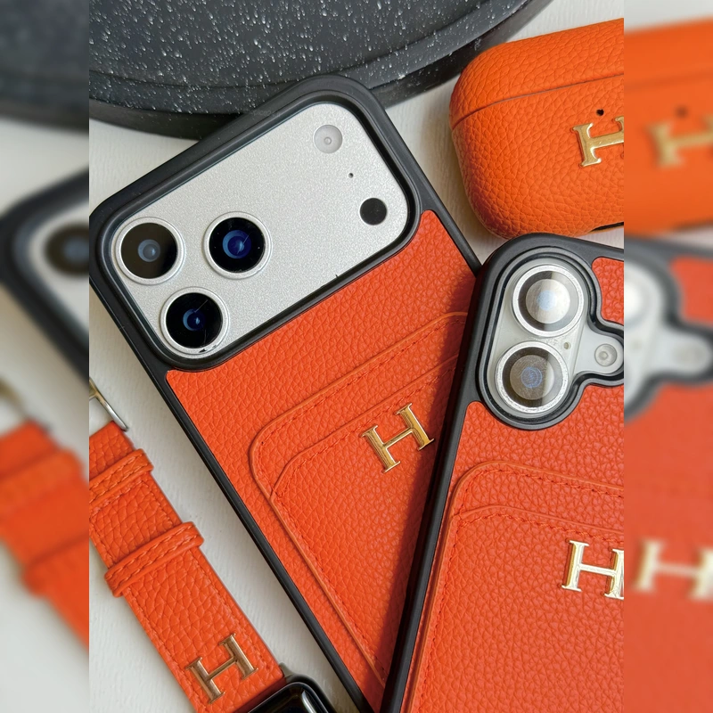 هرمس جاکارتی چرمی Hermes Leather Card Slot 4