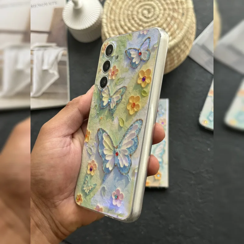 پروانه آبرنگی نگین دار محافظ لنز Watercolor Butterfly Jewel Lens Guard 8