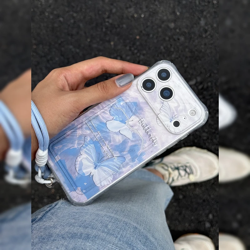 پروانه مهتابی جاکارتی همراه بند Moonlit Butterfly Card Slot Wrist Strap 2