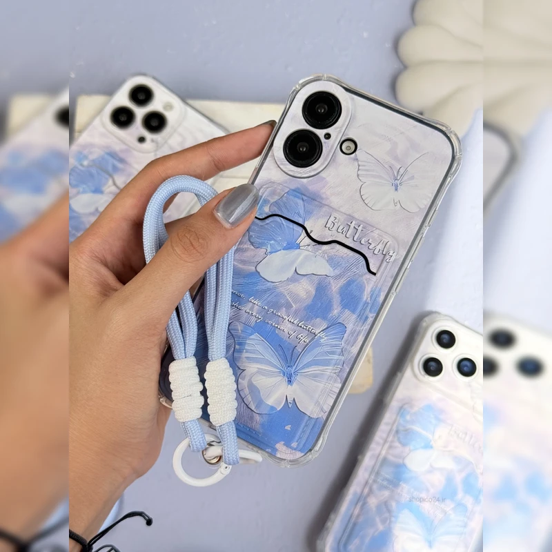پروانه مهتابی جاکارتی همراه بند Moonlit Butterfly Card Slot Wrist Strap 3