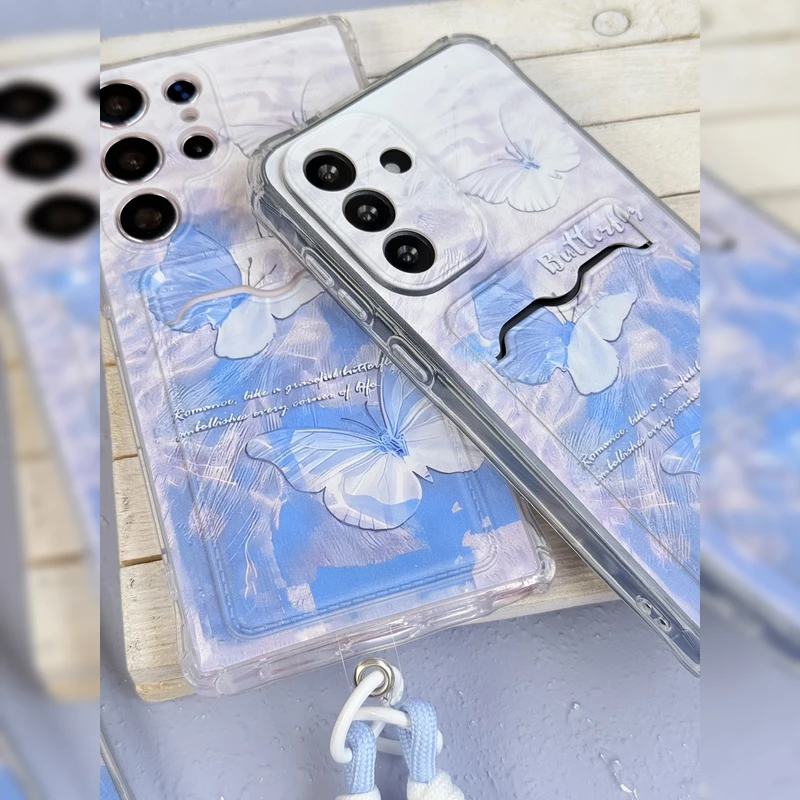 پروانه مهتابی جاکارتی همراه بند Moonlit Butterfly Card Slot Wrist Strap 5
