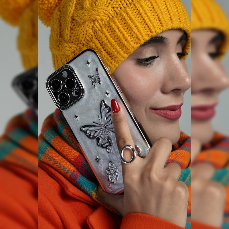 پروانه های نقره ای برجسته Silver Butterfly 3D 8