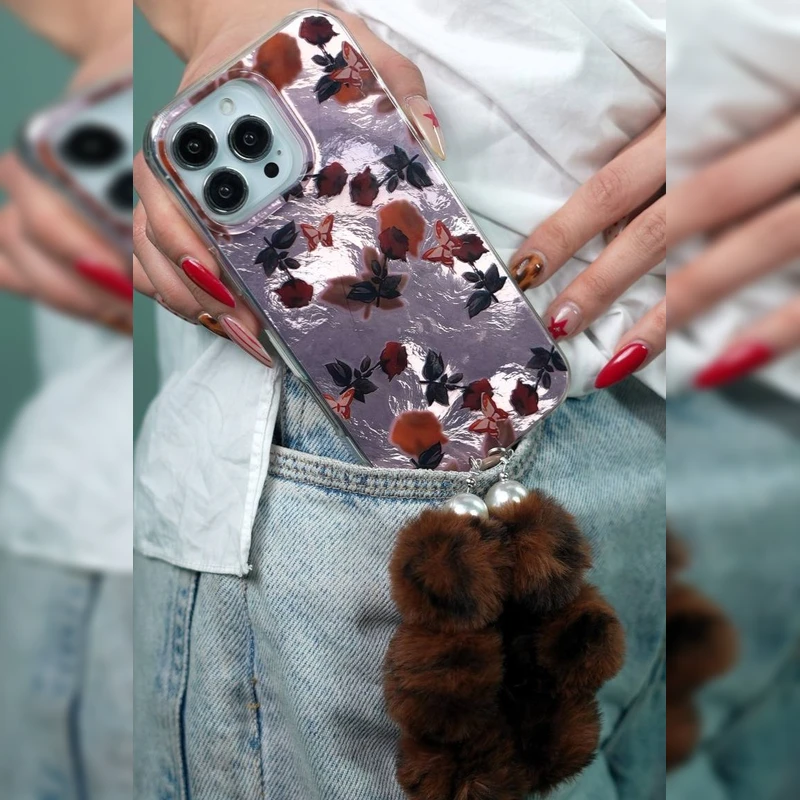 پروانه گل سرخی بند پشمی Rose Butterfly Wool Strap 7