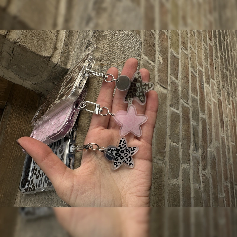 پلنگی شفاف همراه آویز Leopard Clear Charm 12