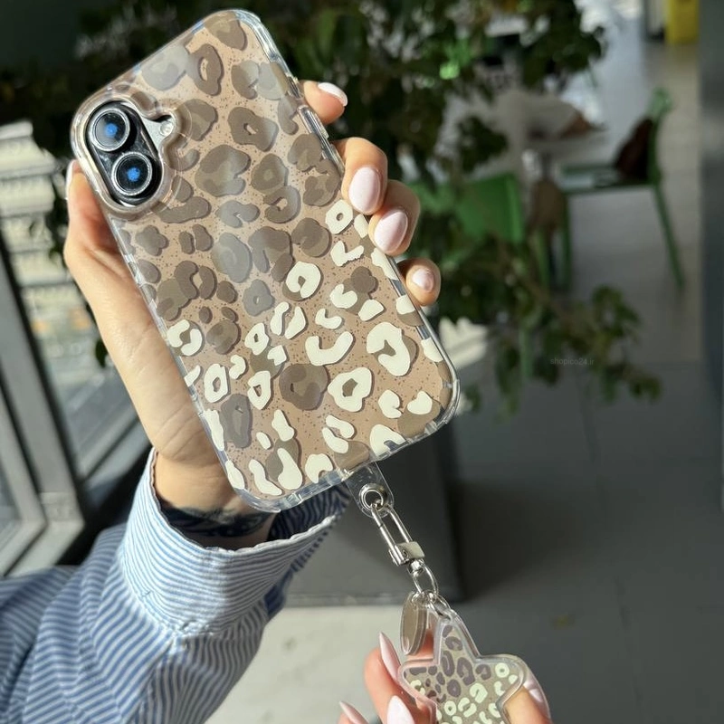 پلنگی شفاف همراه آویز Leopard Clear Charm 16
