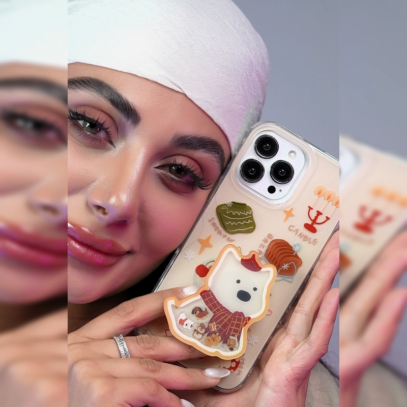 کندل کریسمس پاپی همراه پاپ سوکت Christmas Candle Puppy PopSocket 9