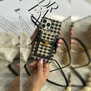سلین زبرا جاکارتی همراه بند Celine Zebra Card Slot With Strap 1