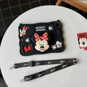 سیلیکونی اورجینال طرح میکی موس و مینی با پاپ سوکت و قابلیت استند همراه با بند Mickey Minnie Tablet Case 1