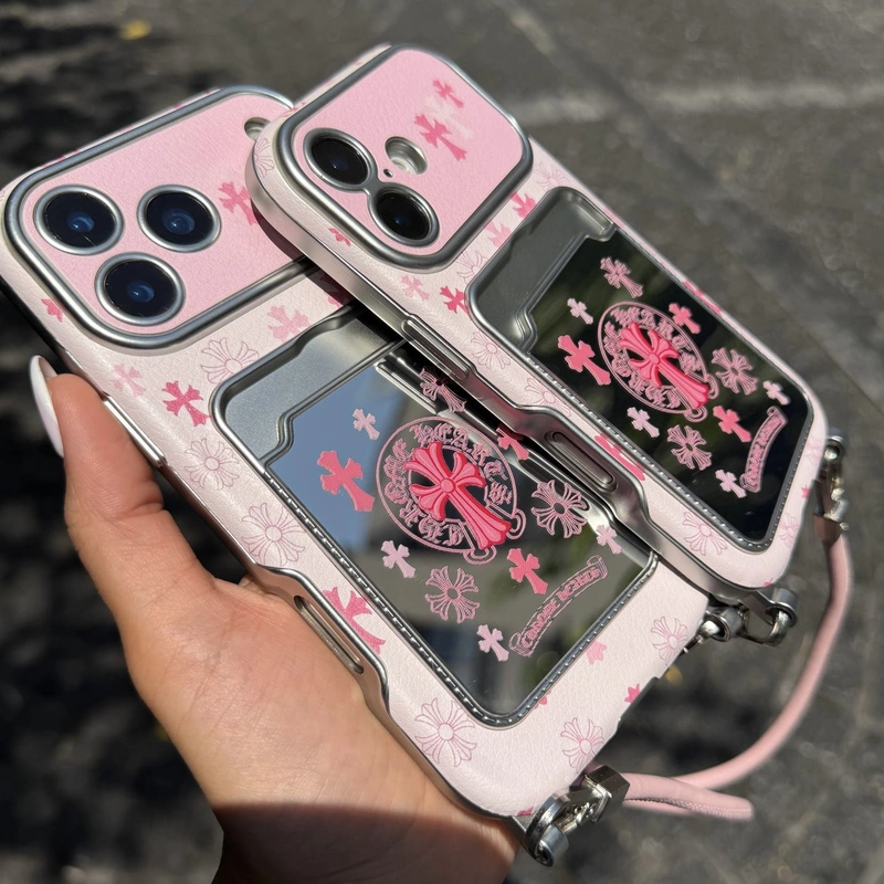 شاهزاده قلب کرومی آینه ای همراه بند Princess Chrome Heart Mirror With Strap 2