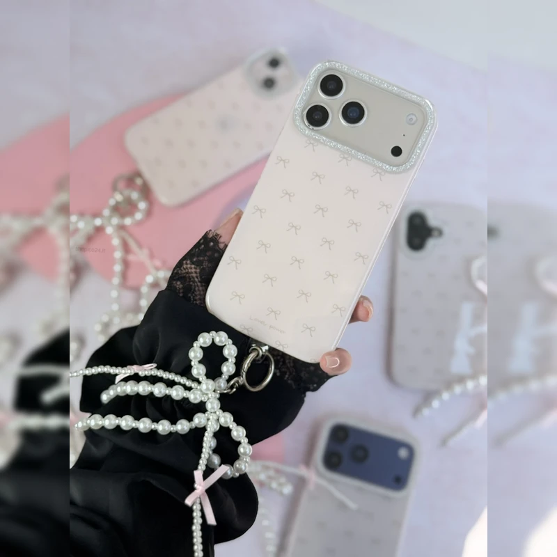 پاپیون مرواریدی همراه آویز Pearl Bow Charm 2