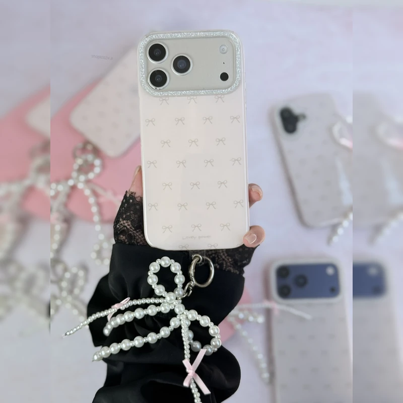 پاپیون مرواریدی همراه آویز Pearl Bow Charm 3