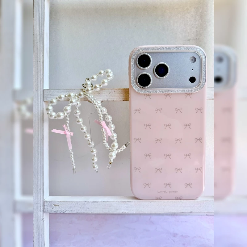 پاپیون مرواریدی همراه آویز Pearl Bow Charm 5