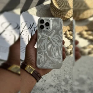 پاپیون نقره ای مرواریدی Pearl Silver Bow 1
