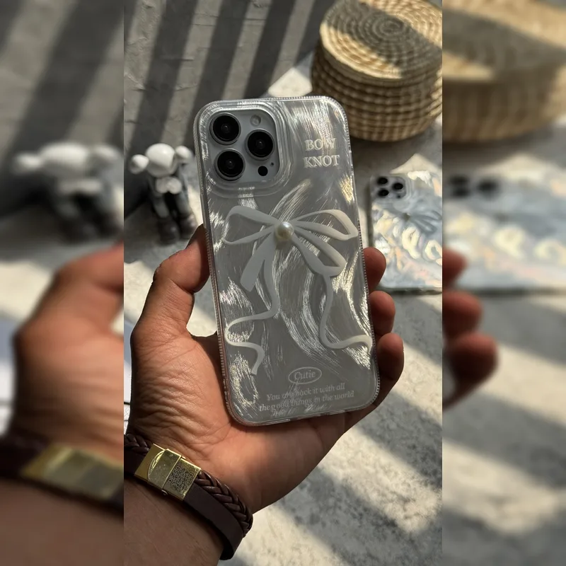 پاپیون نقره ای مرواریدی Pearl Silver Bow 6