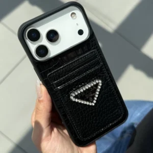 پرادا جاکارتی نگین دار PRADA Jeweled Card Wallet 1