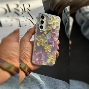 گل های بنفش نگین دار Purple Rhinestone Flowers 1