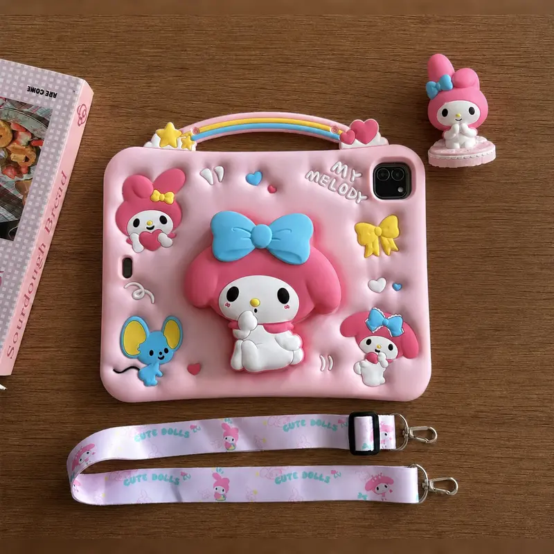 مای ملودی و موش استندی به همراه بند My Melody Mouse Tablet Case 2