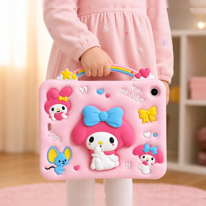 مای ملودی و موش استندی به همراه بند My Melody Mouse Tablet Case 4
