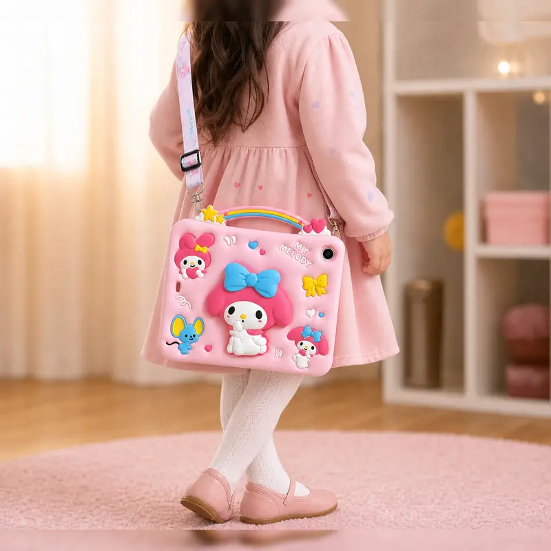 مای ملودی و موش استندی به همراه بند My Melody Mouse Tablet Case 5