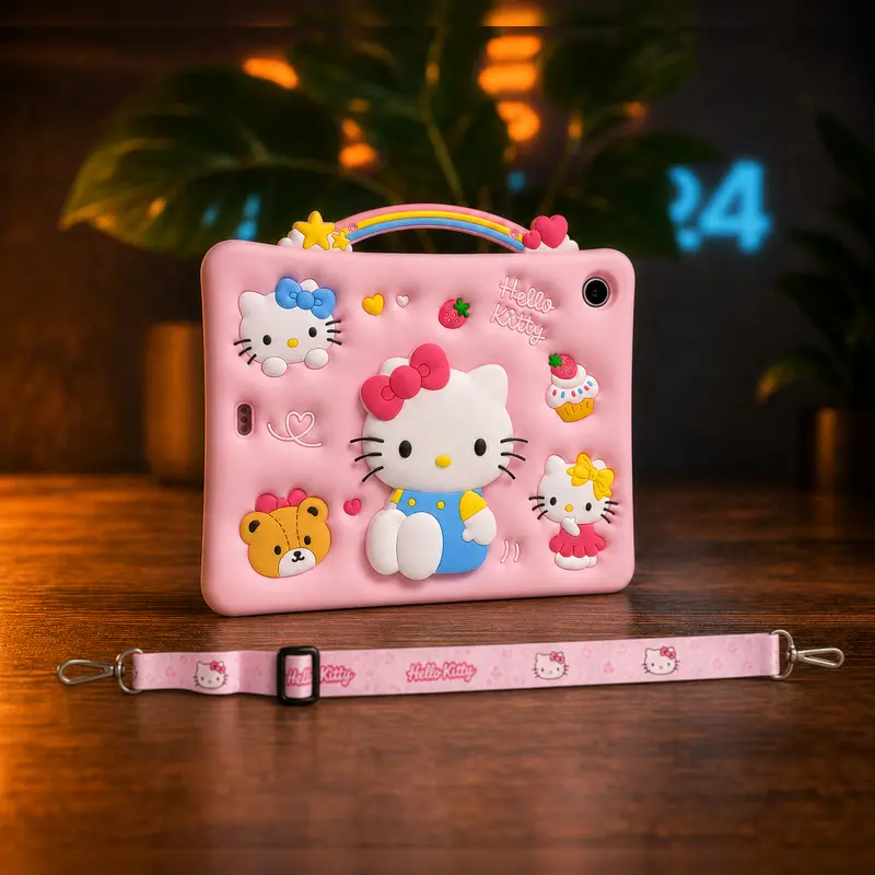 هلوکیتی و کاپ کیک استندشو به همراه بند Hello Kitty Cupcake Tablet Case 1