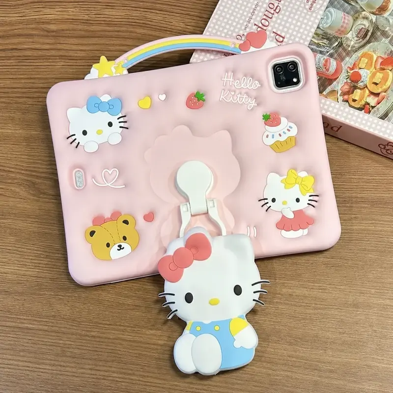 هلوکیتی و کاپ کیک استندشو به همراه بند Hello Kitty Cupcake Tablet Case 5
